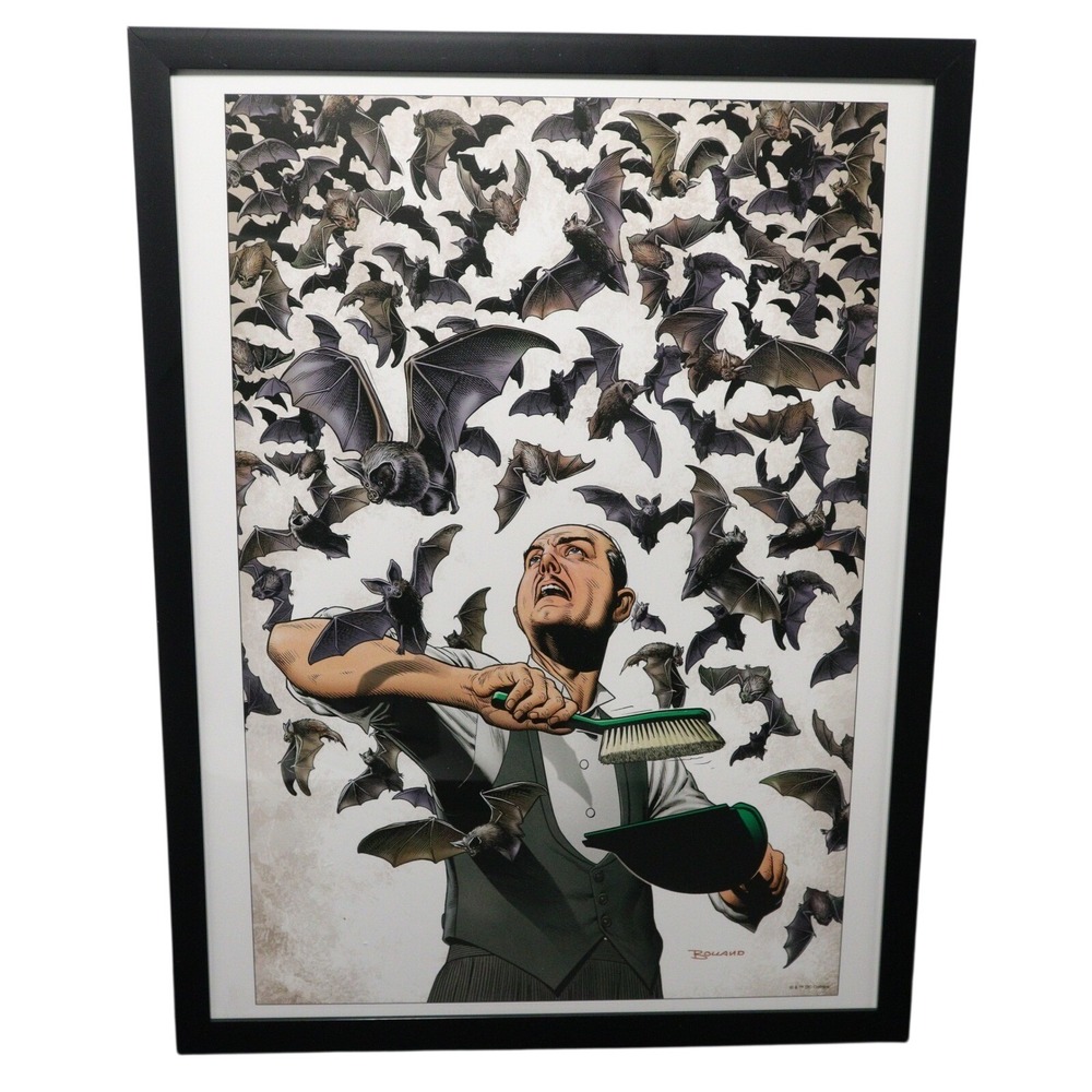 Alfred & Bats Framed 12x16 Comic Cover Art by Brian‎ Bolland | DC Comics